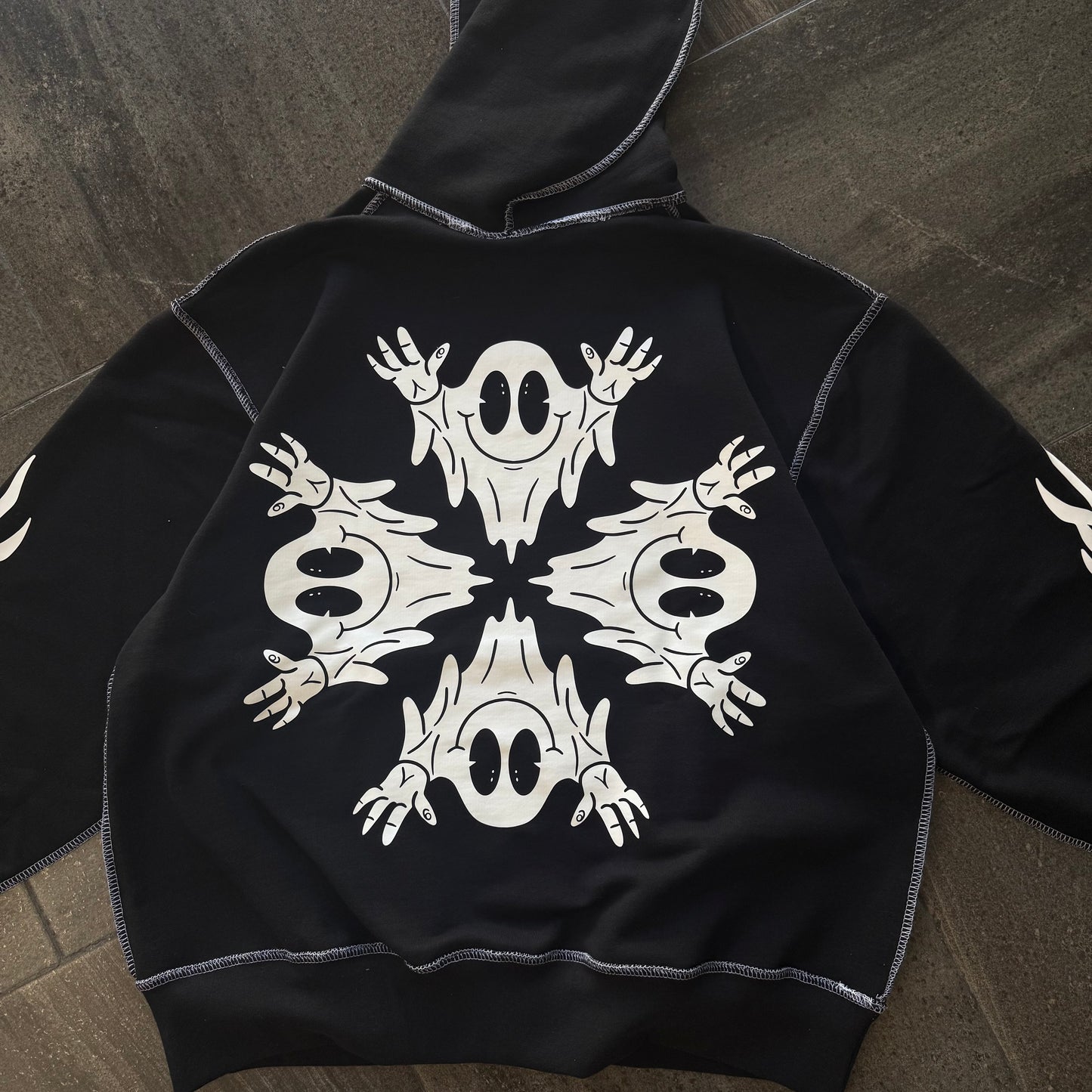 Ghost Cream hoodie V2