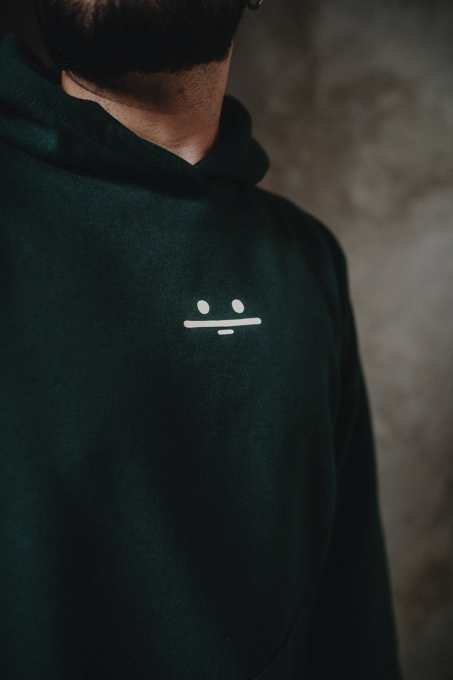 Pine Green cream hoodie
