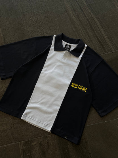 White & Blue polo Cream