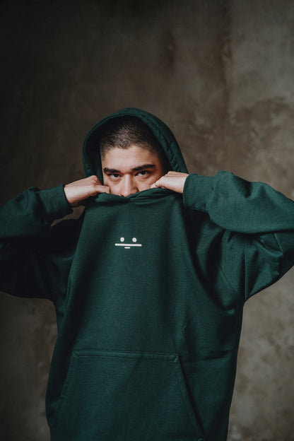 Pine Green cream hoodie
