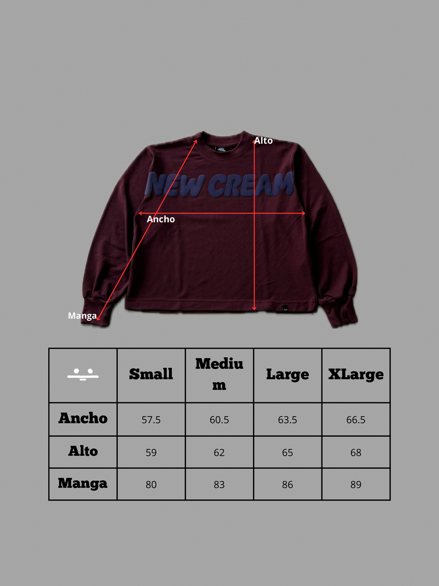 Wine Cream Long Sleeve