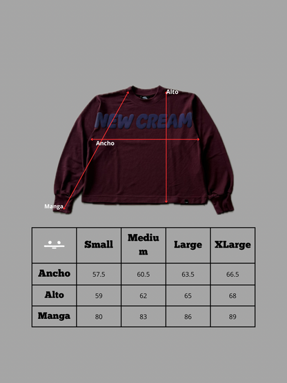 Wine Cream Long Sleeve